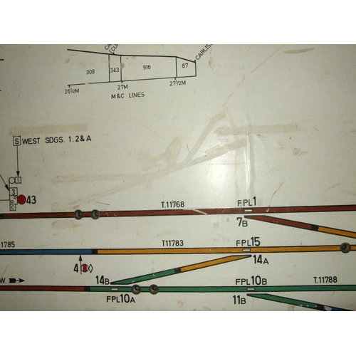 1105 - Signal box diagram, CARLISLE No 5, illuminated, with frame, 132