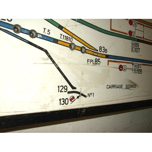 1105 - Signal box diagram, CARLISLE No 5, illuminated, with frame, 132