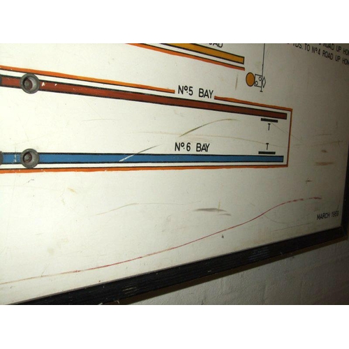 1105 - Signal box diagram, CARLISLE No 5, illuminated, with frame, 132