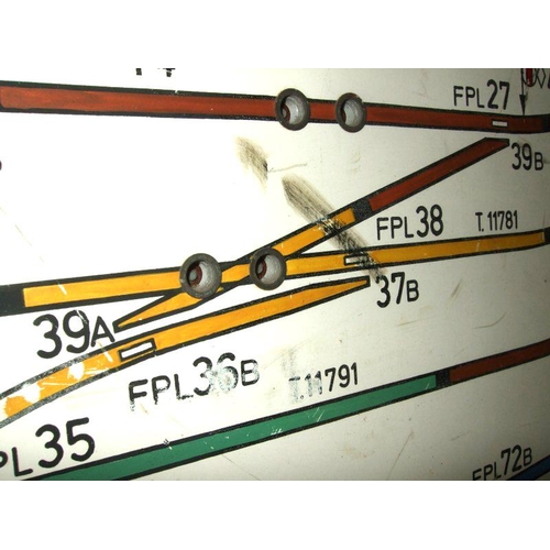 1105 - Signal box diagram, CARLISLE No 5, illuminated, with frame, 132