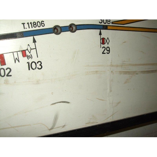 1105 - Signal box diagram, CARLISLE No 5, illuminated, with frame, 132