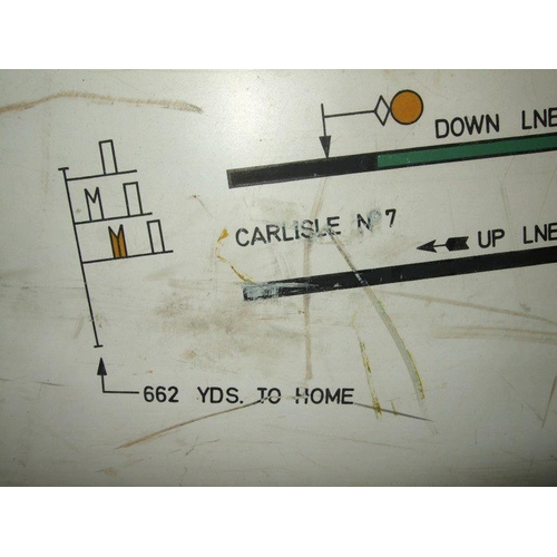 1105 - Signal box diagram, CARLISLE No 5, illuminated, with frame, 132