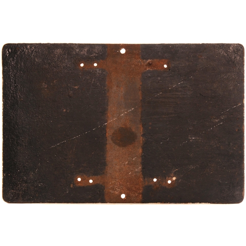 1158 - Cast iron sign, SW, (GWR), SOUND WHISTLE, 28¾