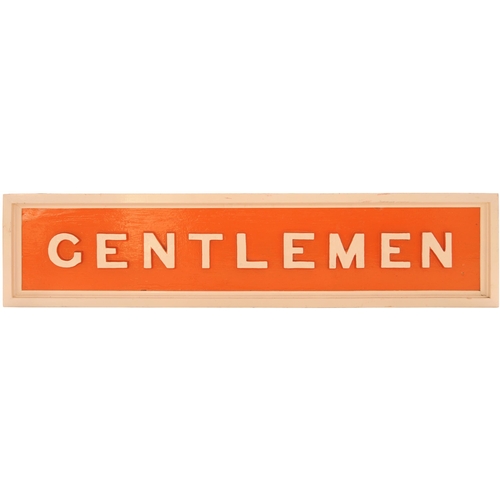 1161 - GENTLEMEN, double-sided sign, cast letters on wood, 