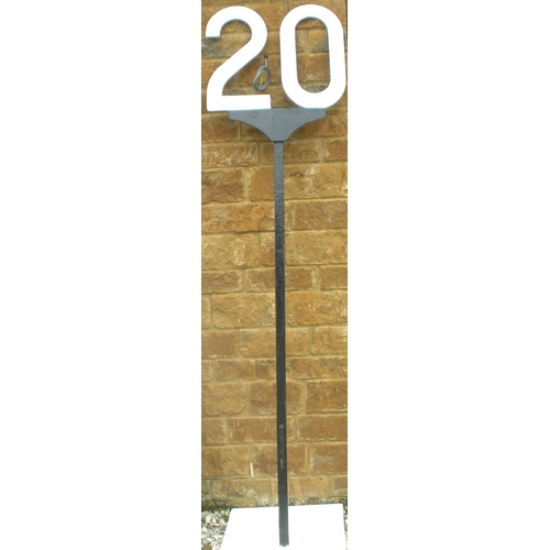 1169 - Speed restriction sign, 15, with post, overall 