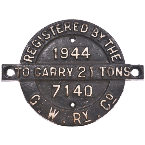 902 - GWR and LMS wagon registration plates. (2)