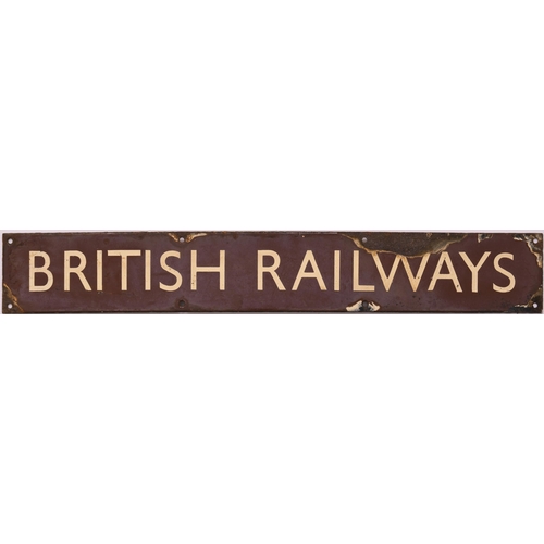 927 - BR(W) poster header, BRITISH RAILWAYS, enamel, 27