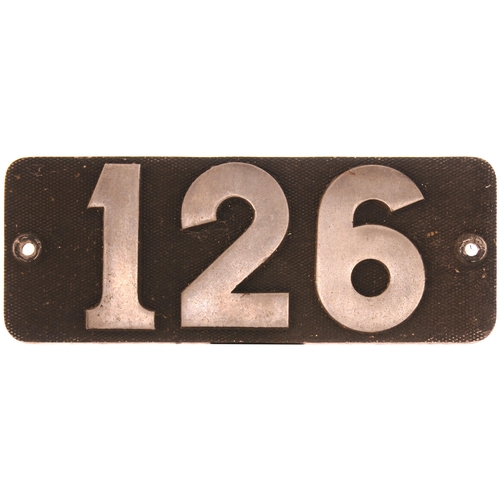 984 - Polish loco plates, SM41, 126, PKP, cast aluminium, 20½