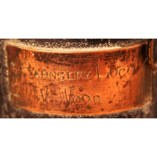 988 - Handlamp, LNER loco, plated LNER, BARNSLEY LOCO, W. WOOD, complete, original condition, + BR, lackin... 