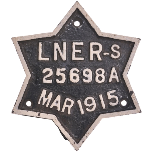 996 - Wagonplates, LMS Registered x2 + LNER Star. (3)