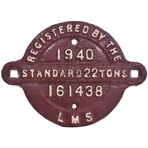 996 - Wagonplates, LMS Registered x2 + LNER Star. (3)