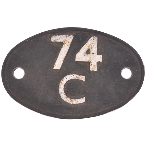 149 - A shedplate 74C, Dover (1948-October 1958), the front repainted. (Postage Band: B)