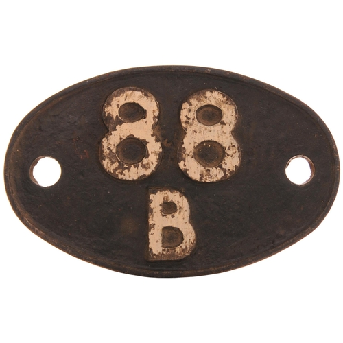 155 - A shedplate, 88B, Cardiff East Dock (1948-January 1961), Radyr (January 1961-October 1968). Ex loco ... 