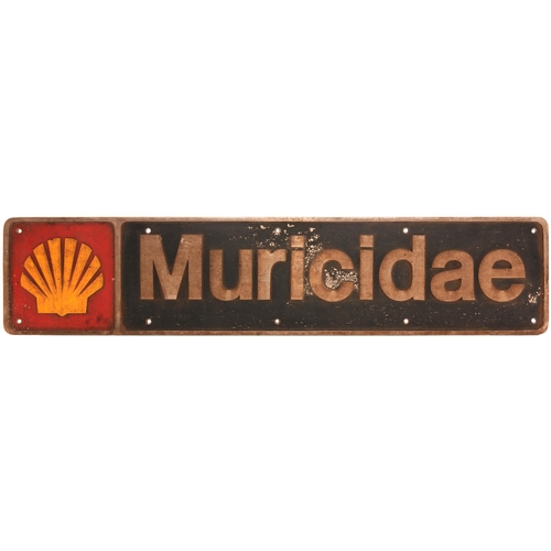 162 - A locomotive nameplate, MURICIDAE, from a BR Class 47 No D1845 built at BR Crewe in May 1965 and all... 