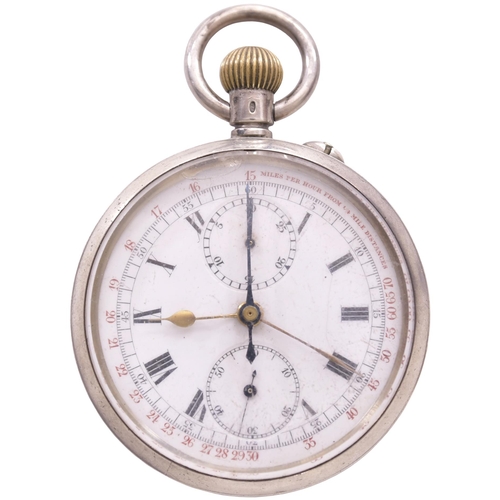 227 - A South Eastern and Chatham Railway chronometer with stopwatch, the back clearly engraved SE&CR 3591... 