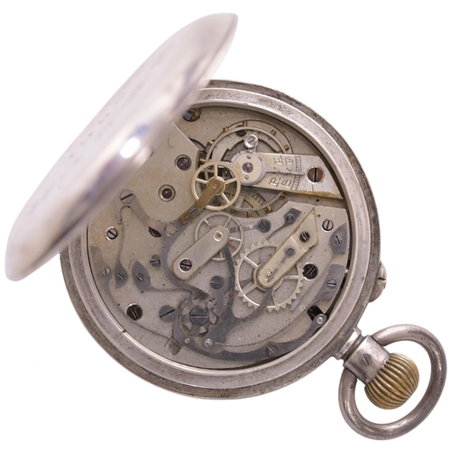 227 - A South Eastern and Chatham Railway chronometer with stopwatch, the back clearly engraved SE&CR 3591... 