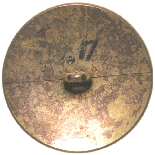 228 - A Leeds & Selby Railway button, brass, 1¼