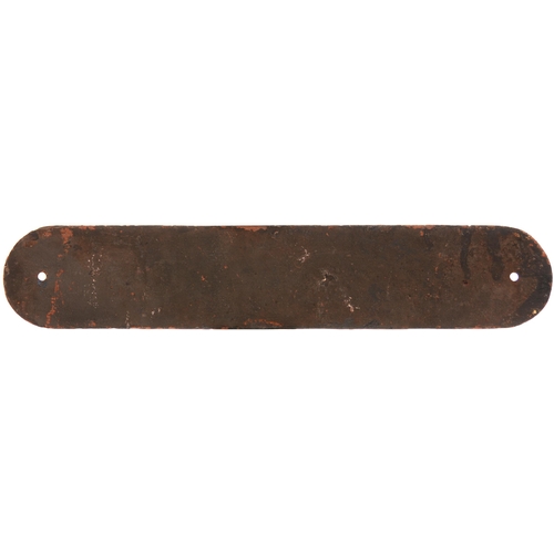 260 - An LNER doorplate, SHUNTERS, cast iron, length 19