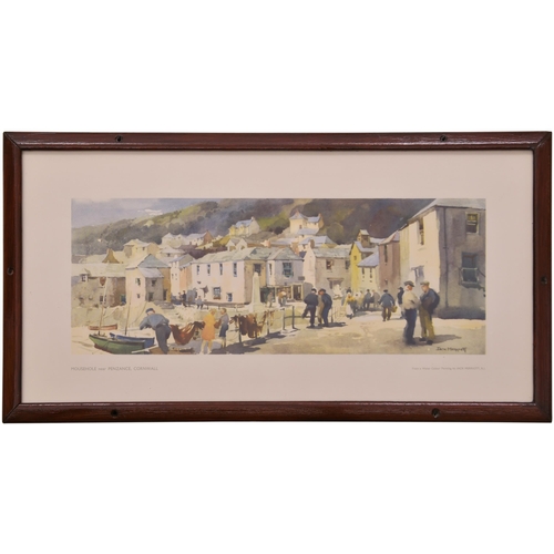 263 - A carriage print, MOUSEHOLE, NEAR PENZANCE, by Jack Merriott, R.I, framed in the original style. (Di... 