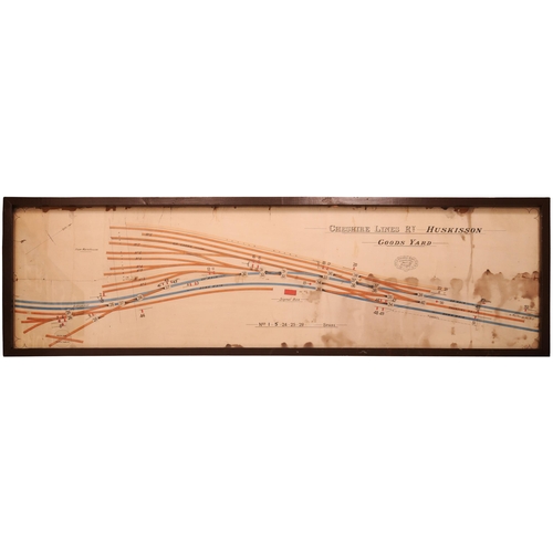 290 - A Cheshire Lines Railway signal box diagram, HUSKISSON GOODS YARD, DEC 1892, showing the line from W... 