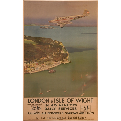 3 - A Southern Railway double royal poster, LONDON & ISLE OF WIGHT IN 40 MINUTES, RAILWAY AIR SERVICES &... 