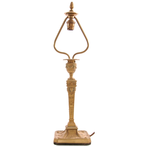 312 - A Pullman Car table lamp, cast brass, height 19½