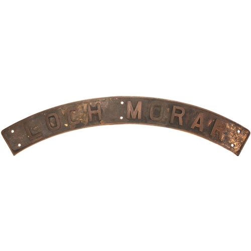 315 - A locomotive nameplate, LOCH MORAR, from a Great Northern Railway Class H3, LNER K2 Class, 2-6-0 bui... 