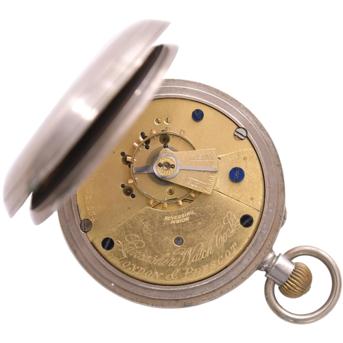 380 - An LNWR pocket watch, by the Lancashire Watch Company, London and Prescot, the face marked with the ... 