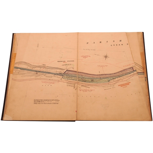 408 - A set of plans, LNWR SIRHOWY RAILWAY, NANT-Y-BWLCH TO ARGOED and ARGOED TO NINE MILE POINT, two volu... 