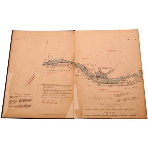 408 - A set of plans, LNWR SIRHOWY RAILWAY, NANT-Y-BWLCH TO ARGOED and ARGOED TO NINE MILE POINT, two volu... 