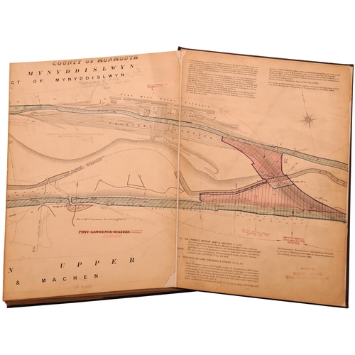 408 - A set of plans, LNWR SIRHOWY RAILWAY, NANT-Y-BWLCH TO ARGOED and ARGOED TO NINE MILE POINT, two volu... 