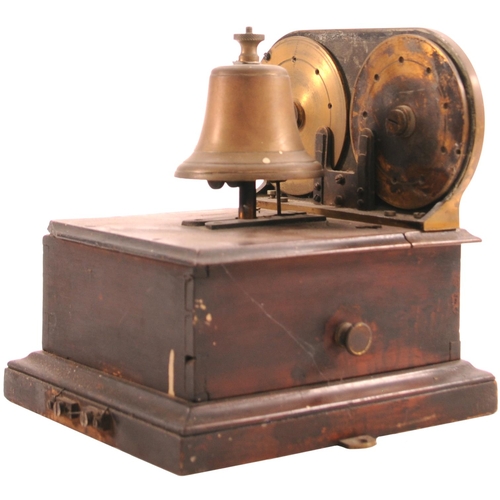 41 - An NER block bell, with Westinghouse section indicator (sometimes known as a block recorder) mounted... 