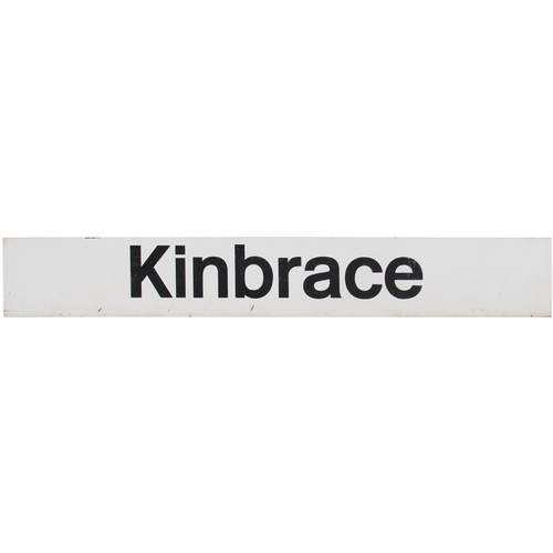51 - A BR(Sc) station sign, KINBRACE, from the Helmsdale to Georgmas section of the Far North Line to Wic... 