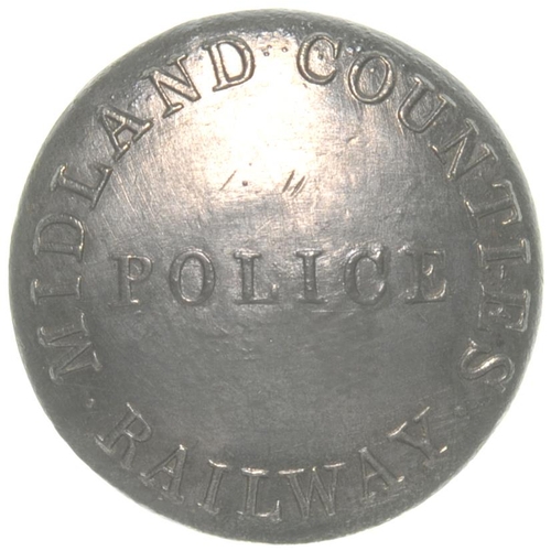 57 - A Midland Counties Railway Police button, nickel, 1