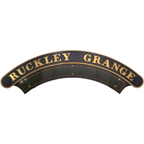 71 - A locomotive nameplate, RUCKLEY GRANGE, from a GWR 6800 Grange Class 4-6-0 No 6846 built at Swindon ... 