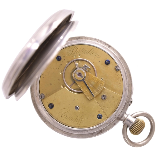 72 - A Rhymney Railway pocket watch, the back clearly engraved RR Co No 35, the face and movement marked ... 