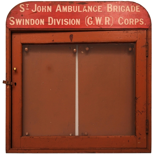 76 - A Swindon Works notice board, ST JOHN AMBULANCE BRIGADE, SWINDON DIVISION (GWR) CORPS, 21¾