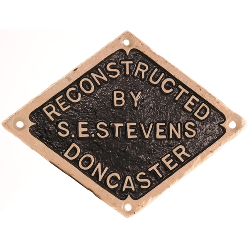 93 - A wagonplate, RECONSTRUCTED BY S.E. STEVENS, DONCASTER, cast iron, 10¾