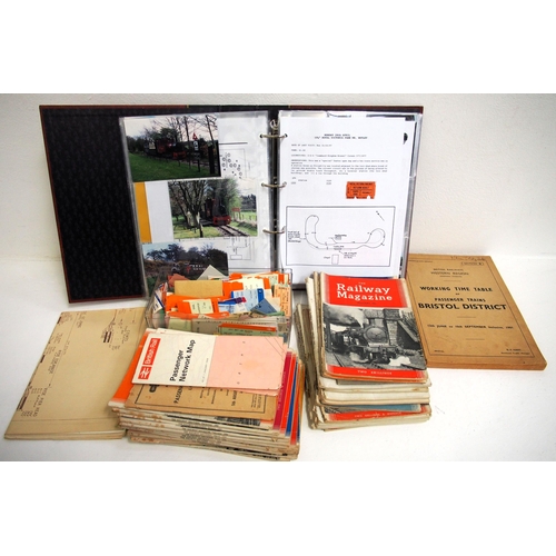 111 - Miscellaneous paperwork, framed & glazed etc - albums containing railtour information, photos, album... 