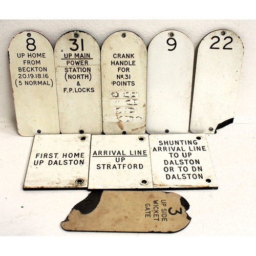 141 - Traffolite signal box leaver/back plates including 