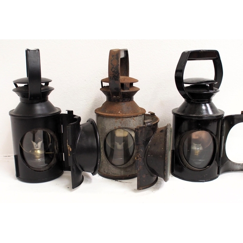 145 - British Railways 3 aspect handlamps, complete, two restored. (3) (Dispatch by Mailboxes/Collect from... 