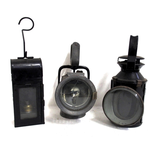 156 - British Railways (Eastern) loco gauge glass lamp, BR 4 aspect handlamp - both as new, carbide lamp. ... 