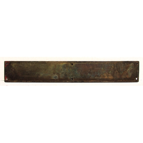 183 - Carriage plate. cast brass 