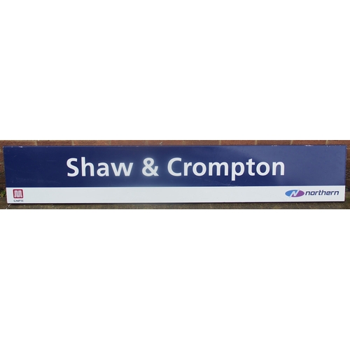 188 - Station sign, SHAW & CROMPTON