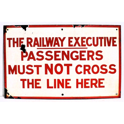 204 - Railway Executive enamel notice 