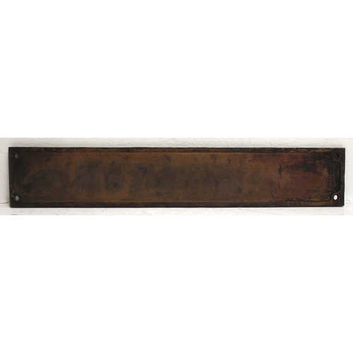 209 - Carriage step plate,  SAR, Pretoria, 1907, cast brass.