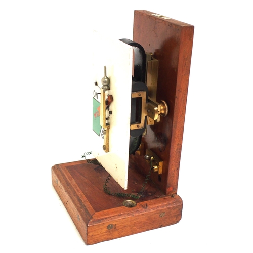 211 - Great Western Railway wooden cased distant signal repeater plated 