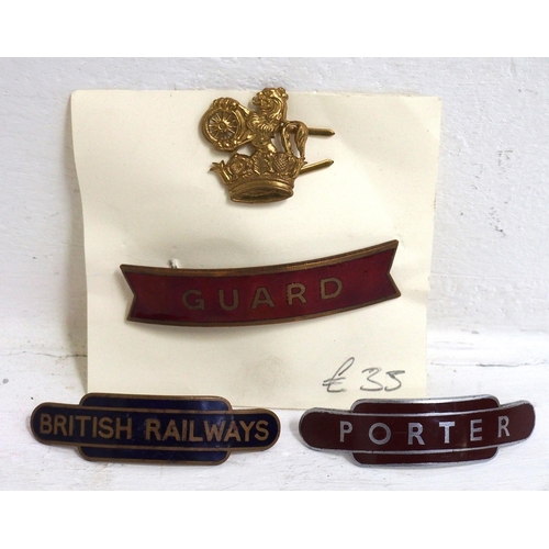 232 - British Railways enamel uniform cap badges - totem 