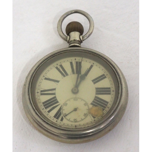 234 - Taff Vale Railway pocket watch No. 338 Taff Vale Railway in full on rear of case (worn), top wound s... 