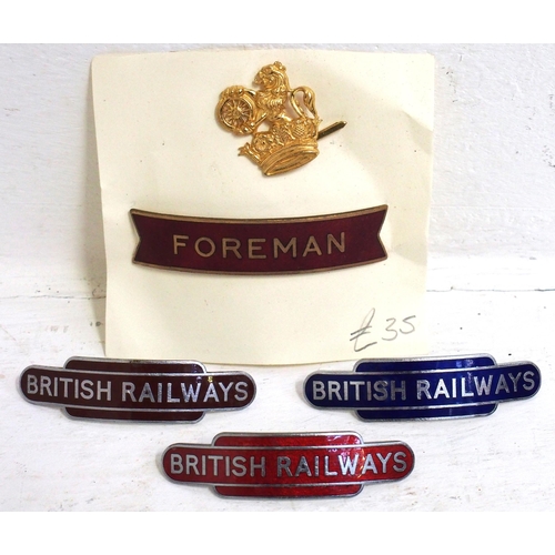 248 - British Railways enamel uniform cap badges - totem 